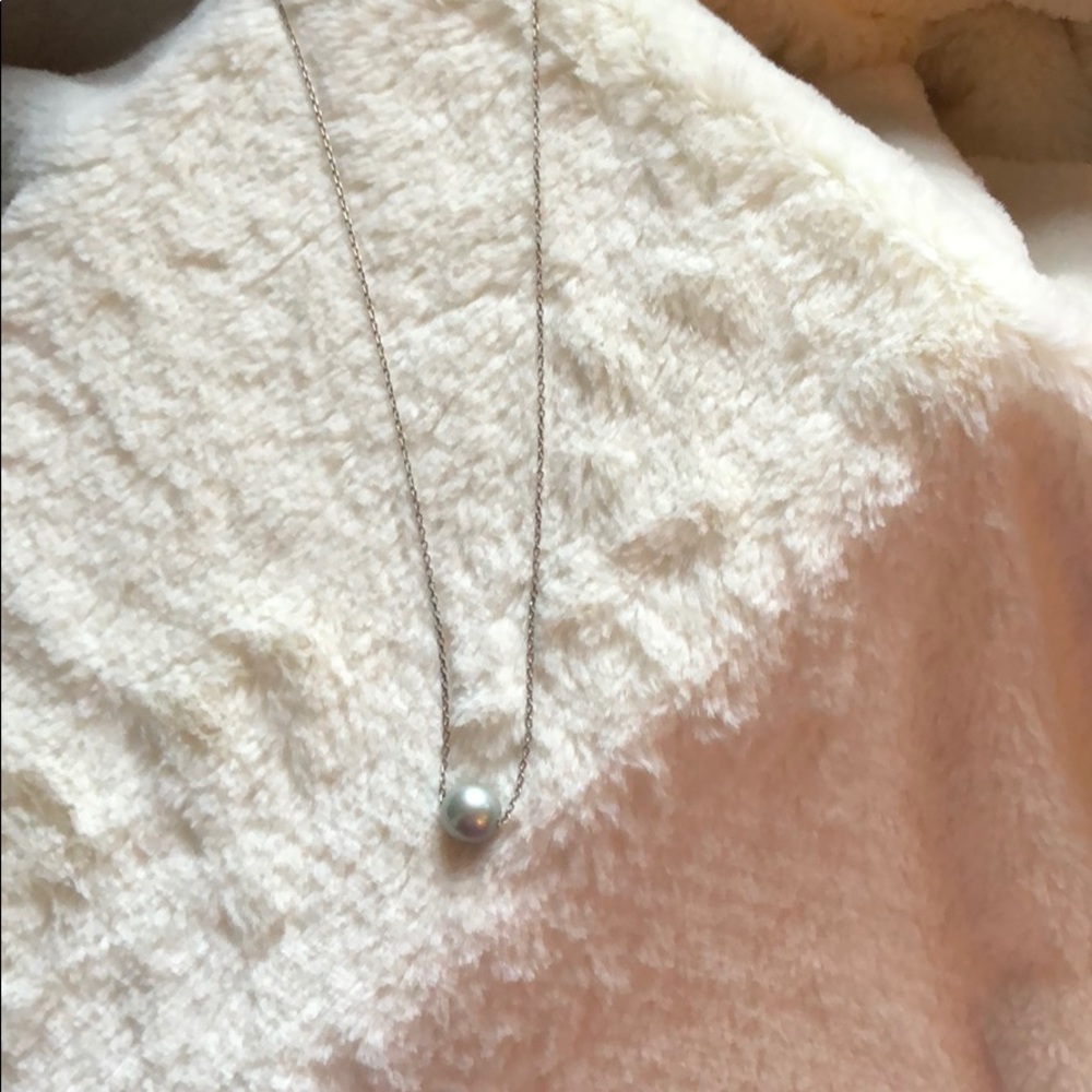 Faux pearl necklace